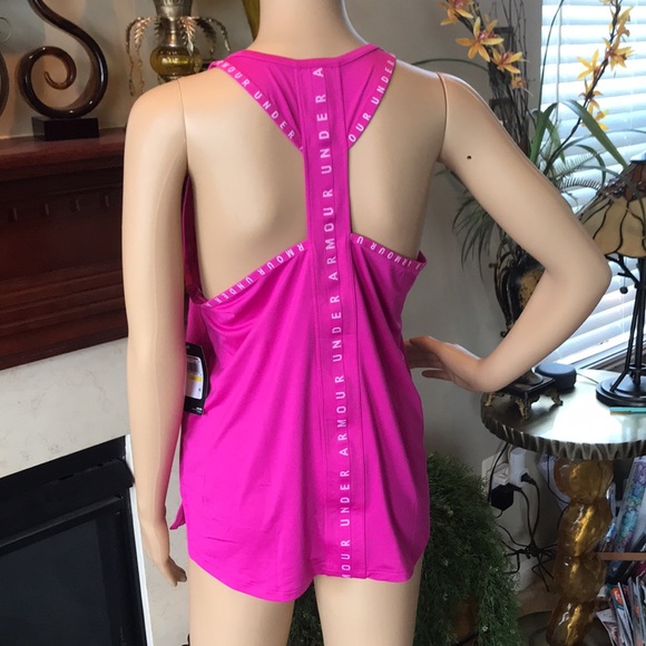 Brand New Under Armour Heatgear Pink Tank Top - Picture 3 of 15